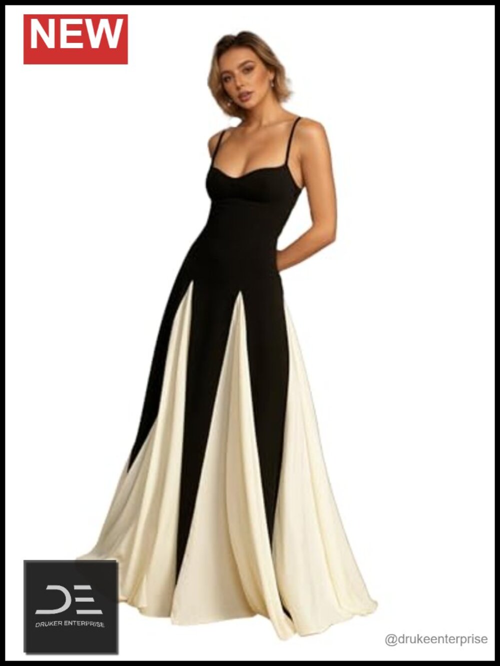 Spaghetti Strap A-Line Backless Maxi Dress Formal Evening Gown